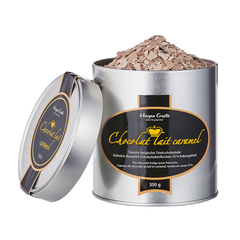 Feinste belgische Trinkschokolade lait caramel (Vollmilch-Karamell)