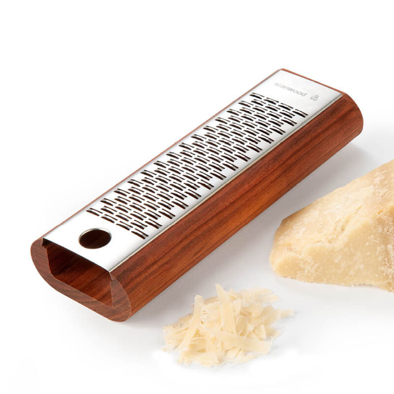 Superscharfe Laser Cut Parmesanreibe mit Kirschholz-Auffangbeh�lter Bild 3