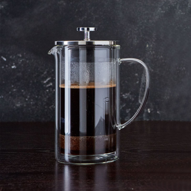 In French Press Handfilter-Glaskanne Kaffee f�r Feinschmecker zubereiten