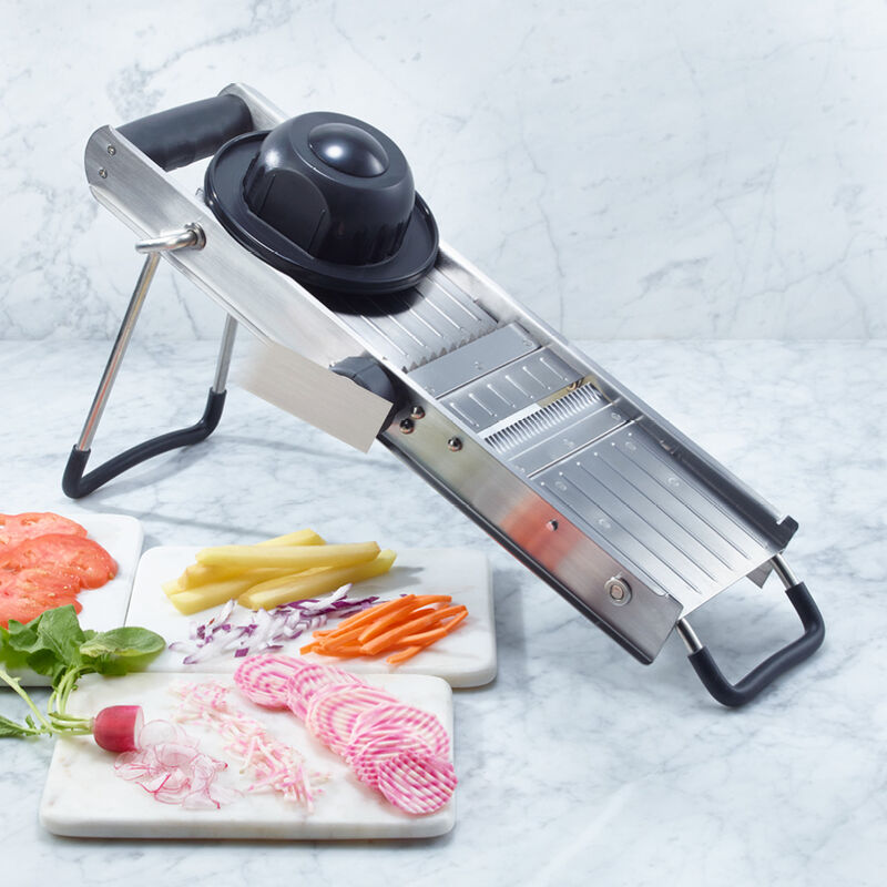 Profi Edelstahl-Mandoline: Hobeln, Reiben, Schneiden ohne Klingenwechsel Bild 5