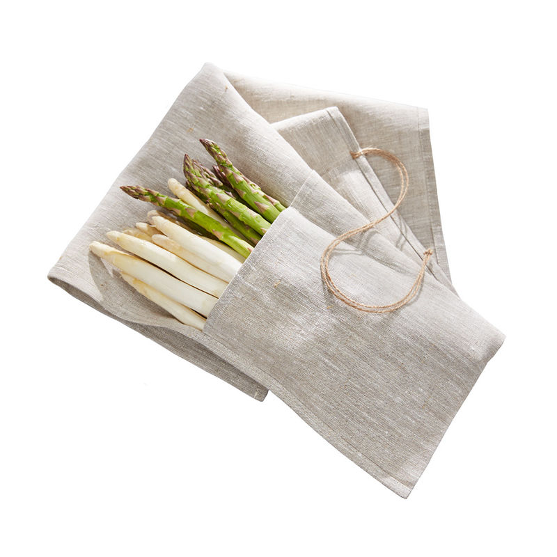 Spargel- und Gem�setuch aus Leinen h�lt l�nger frisch