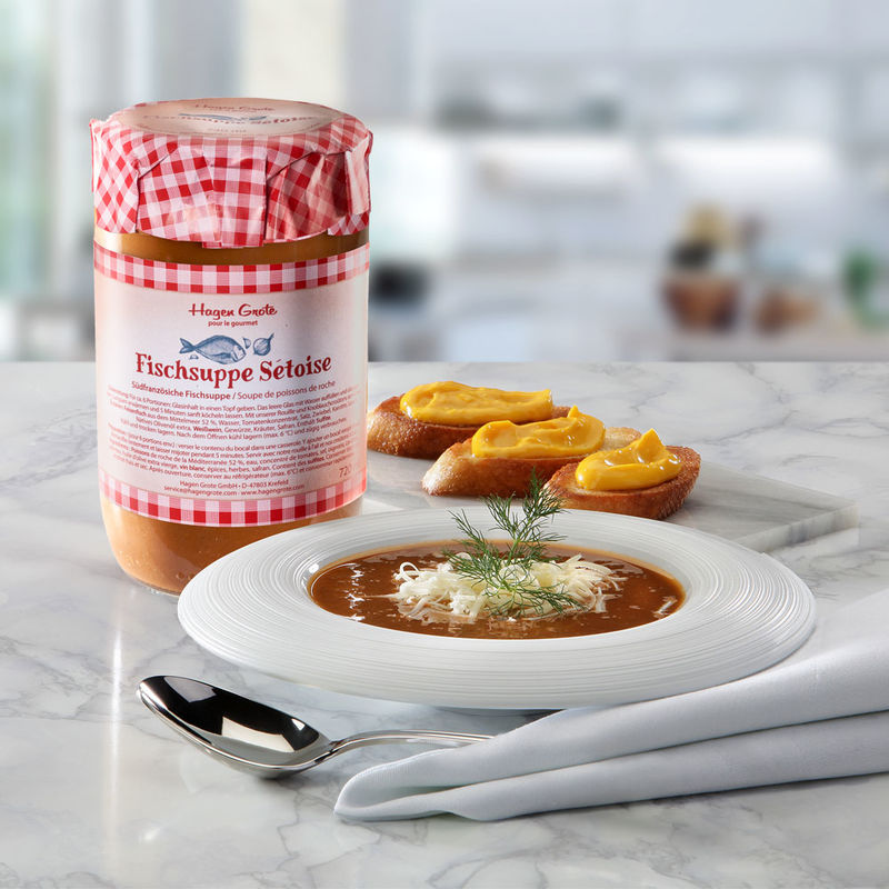 Fischsuppe kulinarisch anspruchsvoll: Soupe de Poisson � la S�toise