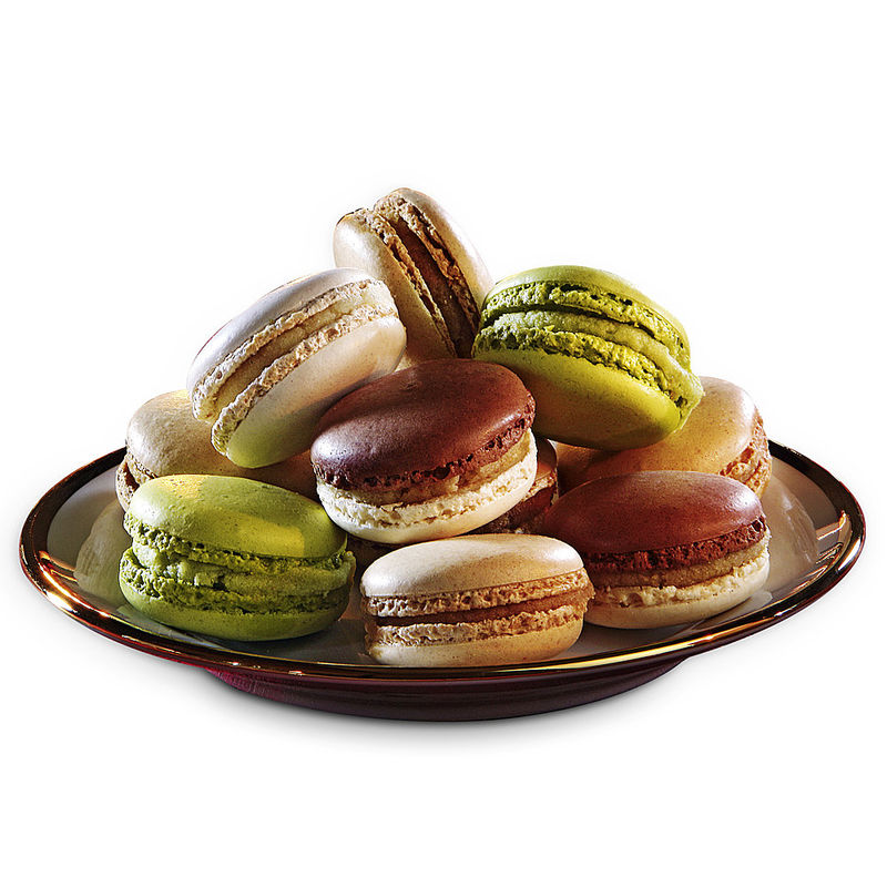Nussig gef�llte franz�sische Macaron Mandelbaisers