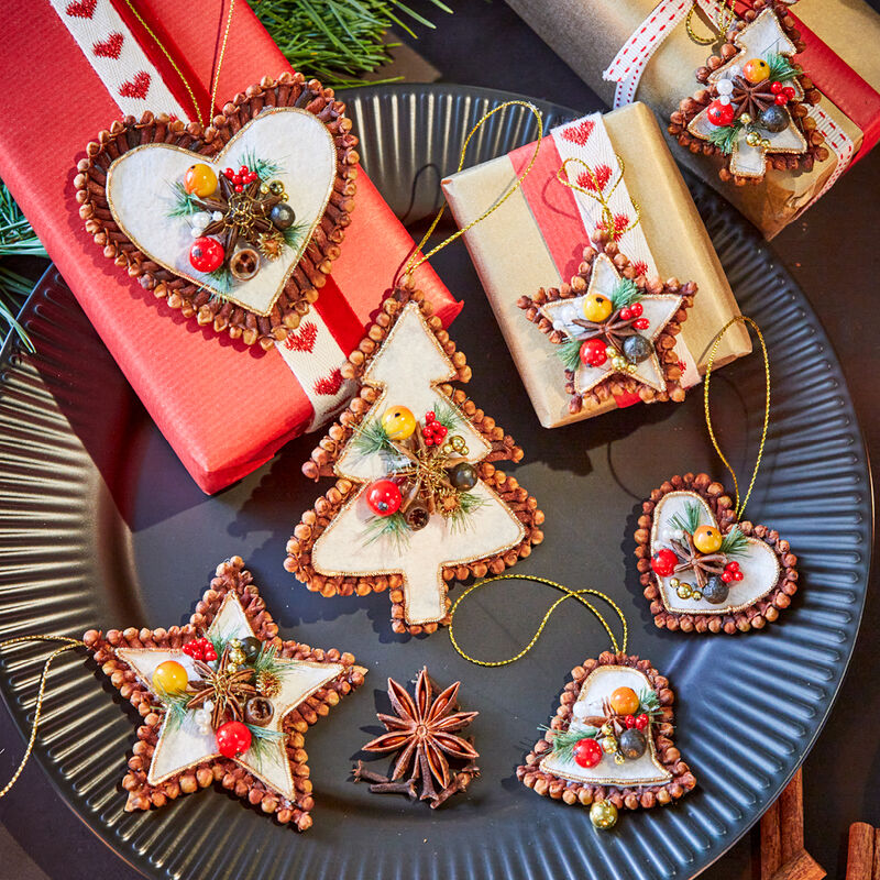 3er Set gro�: Weihnachtlich duftende Gew�rzanh�nger