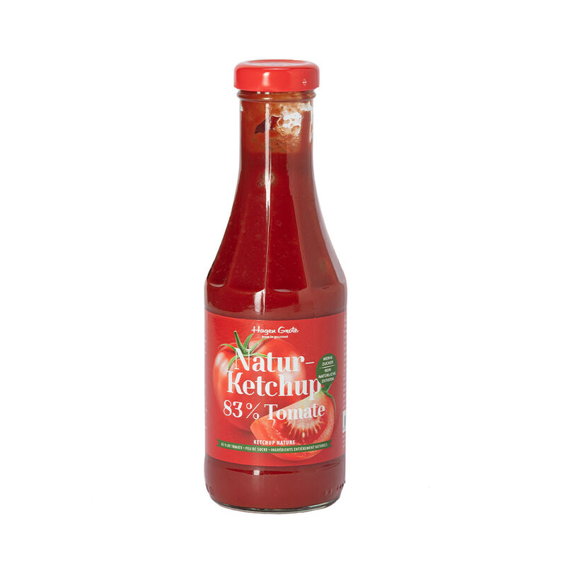 K�stlicher Naturketchup: 83 % Tomate, wenig Zucker, mit Gew�rzmischungen individuell aromatisieren