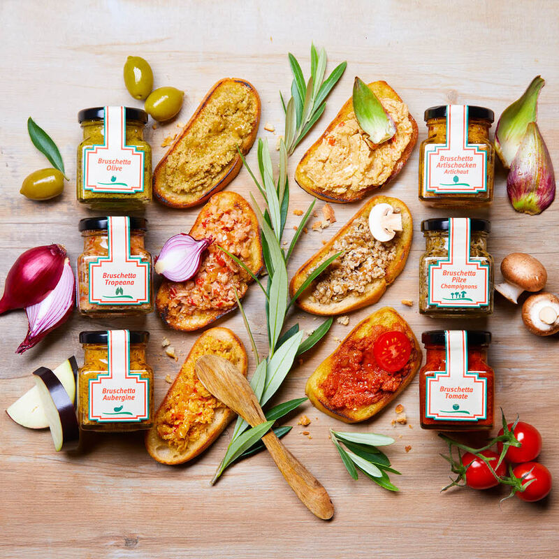 Original s�ditalienische Bruschetta aus rein nat�rlichen Zutaten