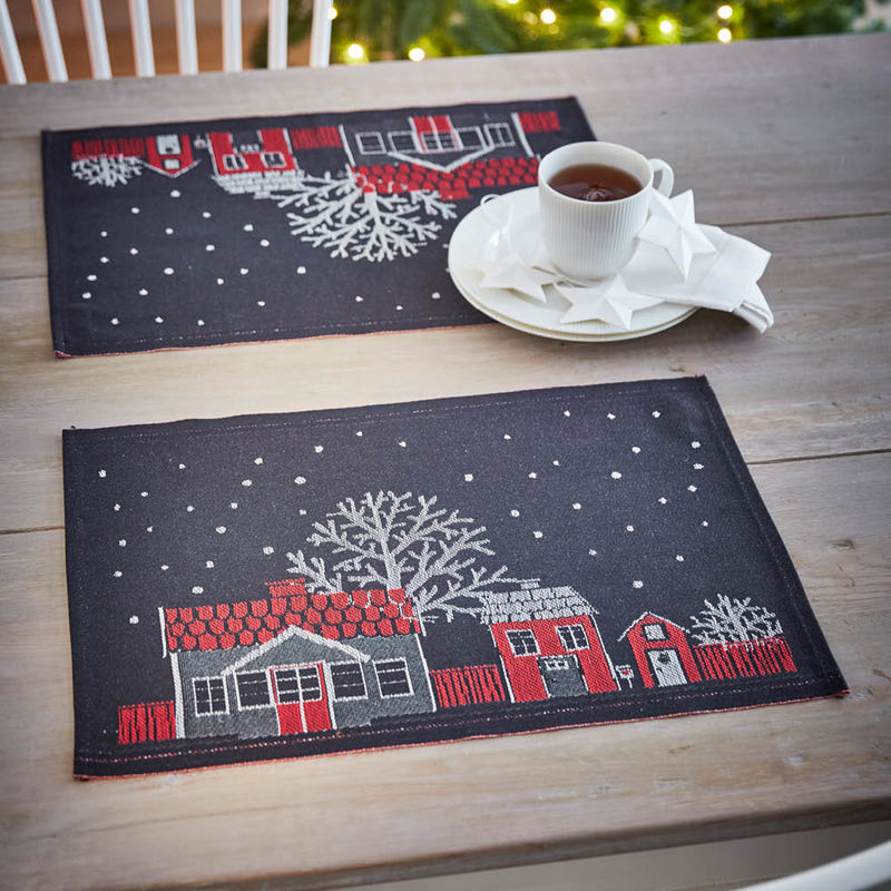 Hyggelige Winter-Tischsets aus schwedischer Manufaktur