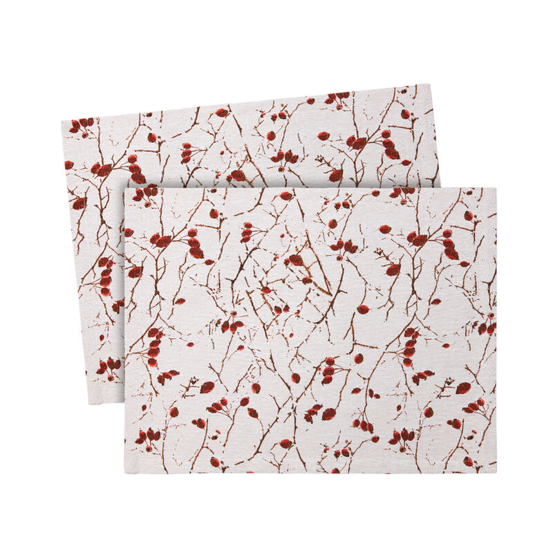 Harmonische Winter-Tischsets mit dezentem Glanzeffekt