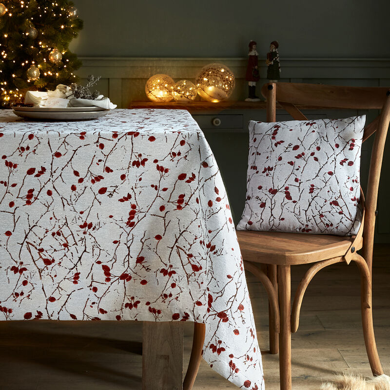Harmonische Winter-Tischdecke mit dezentem Glanzeffekt