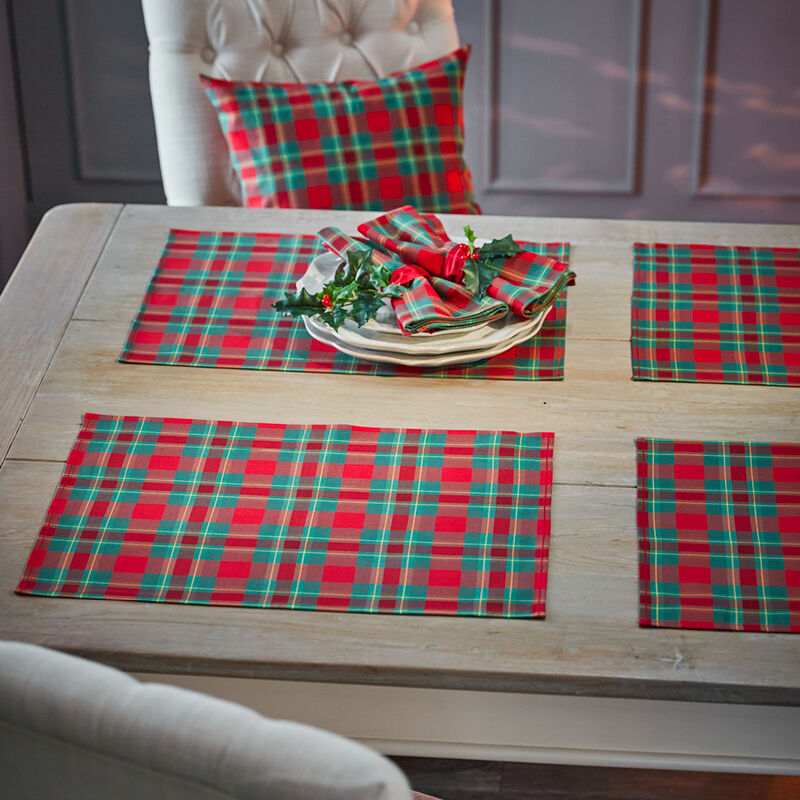 Royale Tischsets mit traditionellem Tartan-Karo