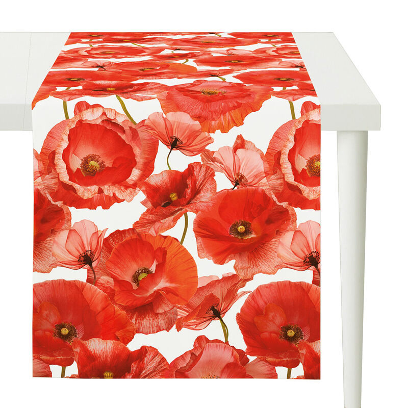 Tischl�ufer mit fr�hlichem Mohn-Dessin Bild 3
