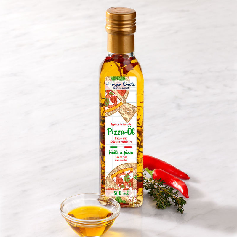Pizza-�l verf�hrt mit dem Aroma Italiens