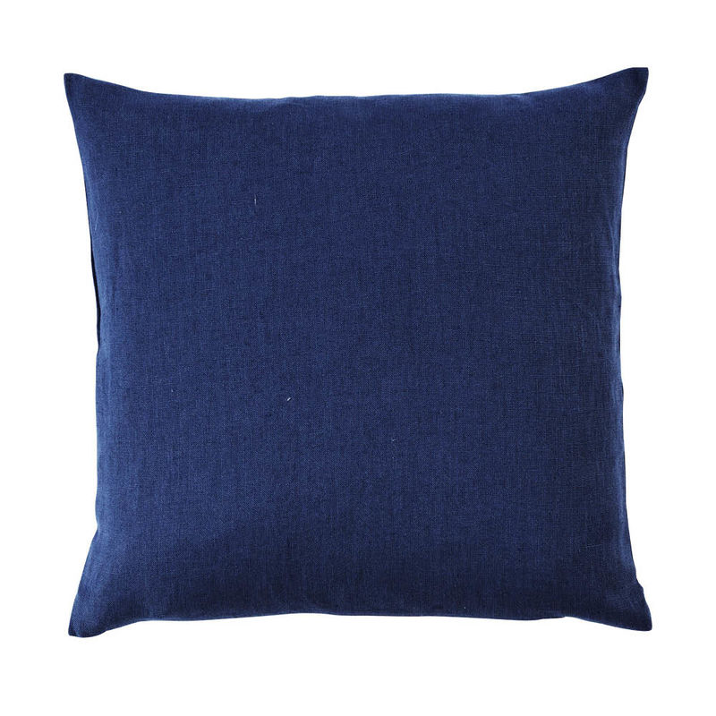 Edle Leinen-Kissenh�llen uni blau