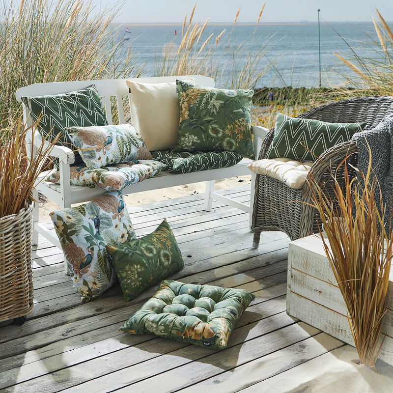 Strapazierf�hige Outdoor-Sitzkissen Tropical-Hellblau Bild 2