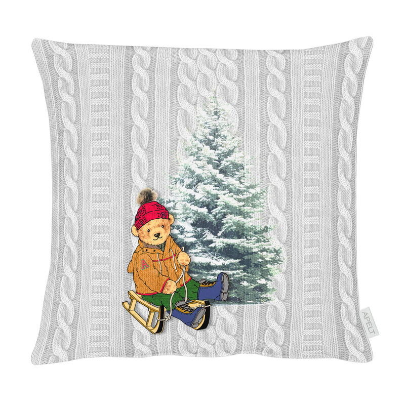 Knuffiges Weihnachtskissen aus weichem Samt