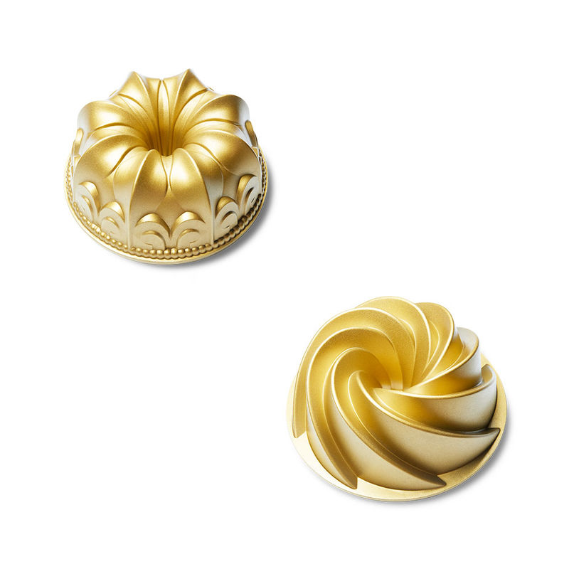 Superleitf�hige Mini Guss-Backformen f�r detailreiche Spiral- und Lilienbl�te-Kuchen Bild 2