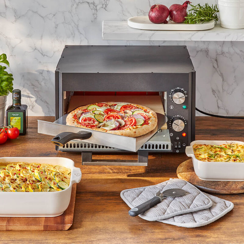 Pizzaofen mit Salamander-Funktion backt herrlich knusprige Steinofenpizzen, Pizzabackofen, Pizzabackofen Gastro