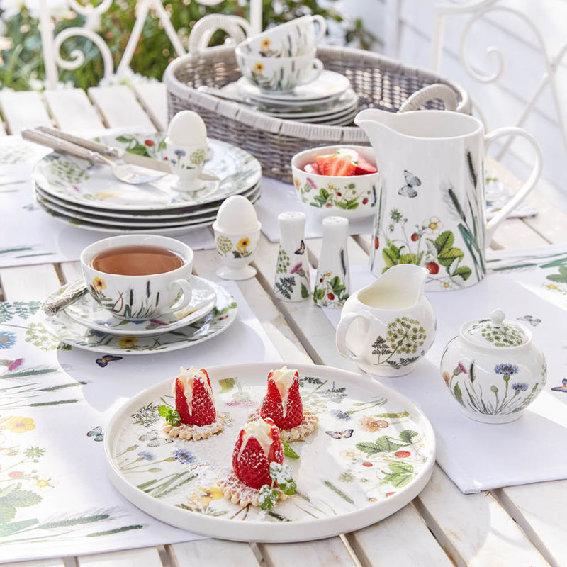 Tasse mit Unterteller zum frischen Wildblumen-Geschirr Bild 2