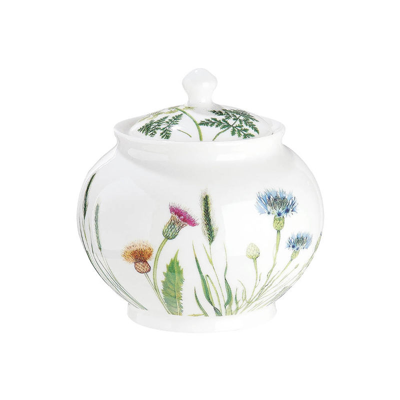 Zuckerdose und Milchkanne zum frischen Wildblumen-Geschirr Bild 3