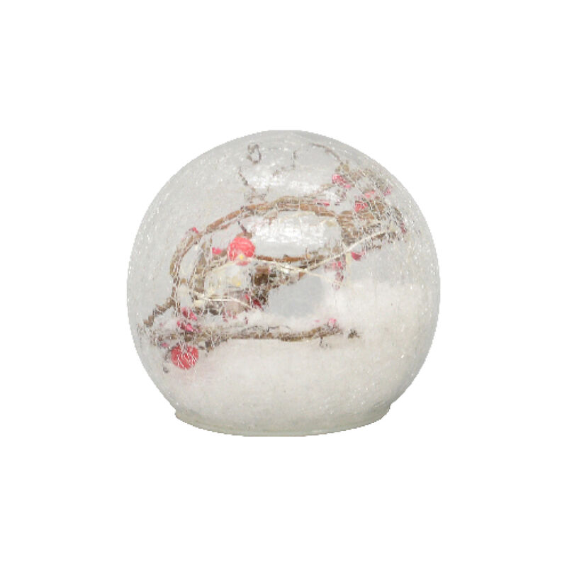 Leuchtkugel inszeniert winterlichen Beerenschmuck Bild 2