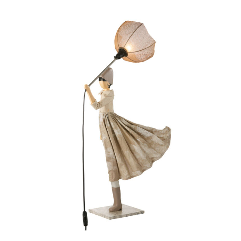 Handgearbeitete Designer Lampe aus griechischer Manufaktur, naturfarbene Version