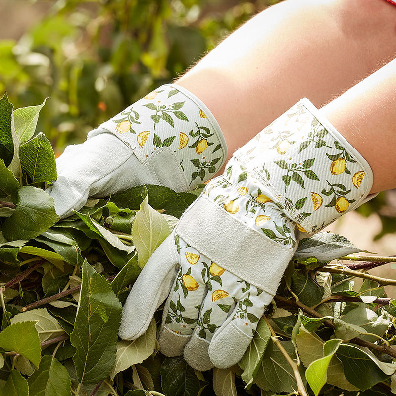 G�rtnern mit Stil: Robuste Gartenhandschuhe mit Lederbesatz