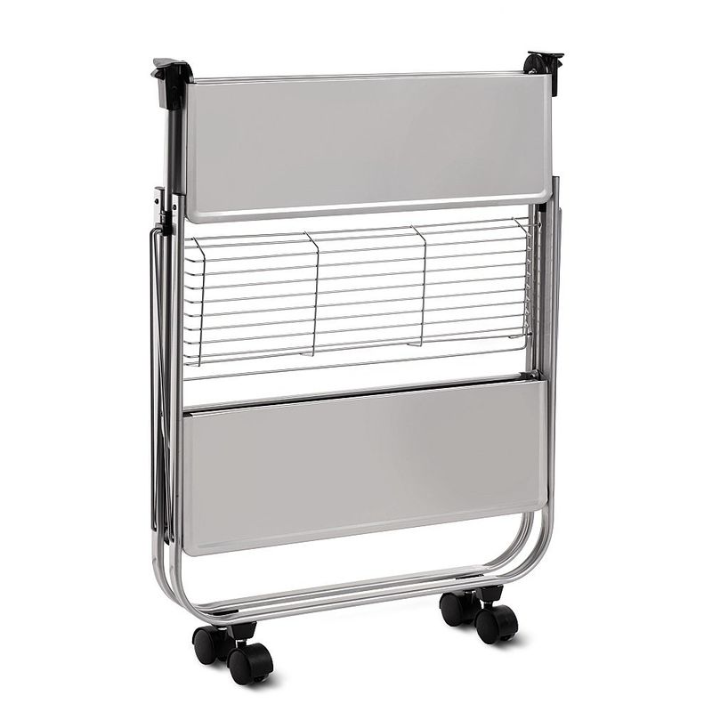 Stahl-verchromter Designer Servierwagen Bild 2