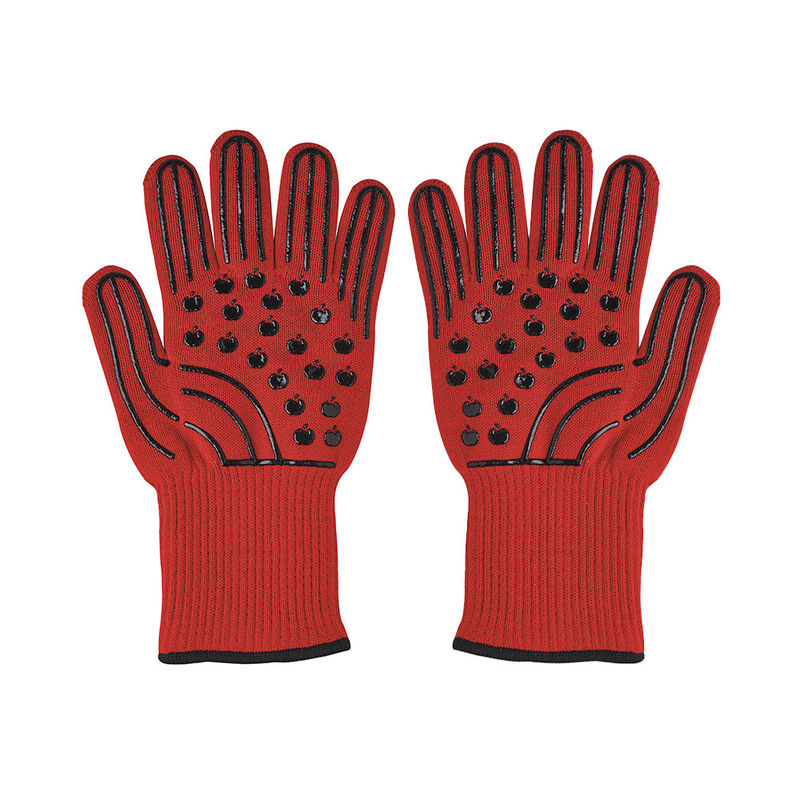  Bis 500 �C feuerfest: Elastische Hitzeschutz Handschuhe mit rutschfestem Profil