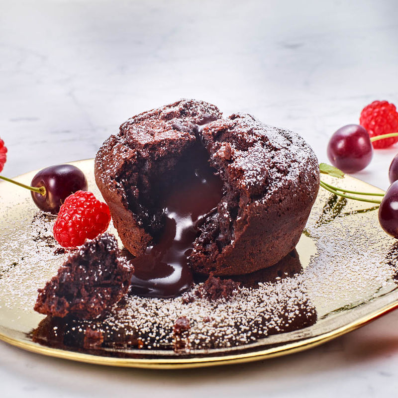 Backen Sie feinste Schokoladen-T�rtchen mit zart schmelzender F�llung