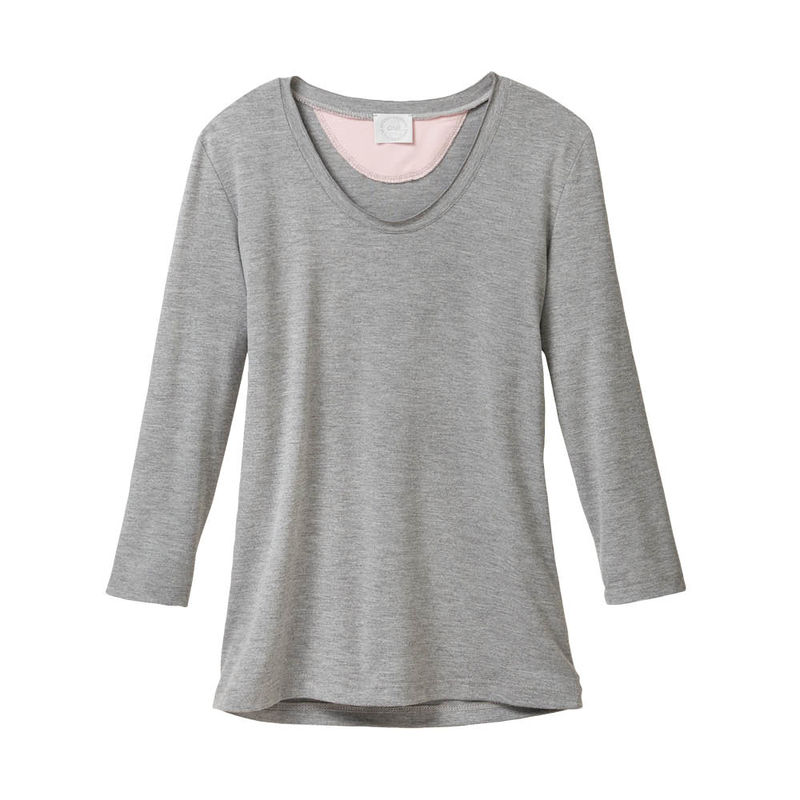 Graues T-Shirt mit 3/4 Arm f�r Workout, Wellness und den Alltag Bild 2