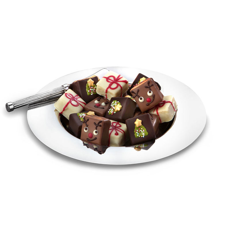 Handgefertigte Edel Petits Fours mit Weihnachtsmotiven Bild 2