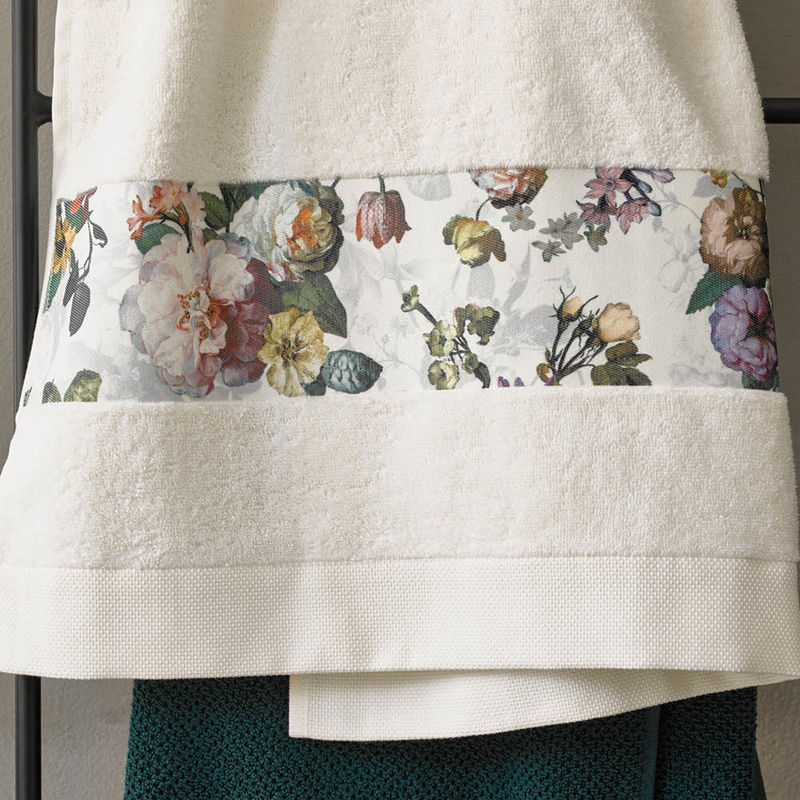 Romantische Handtuchserie mit Blumen-Bord�re Bild 4