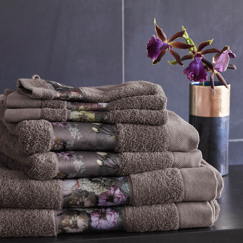 Romantische Handtuchserie mit Blumen-Bord�re Bild 5
