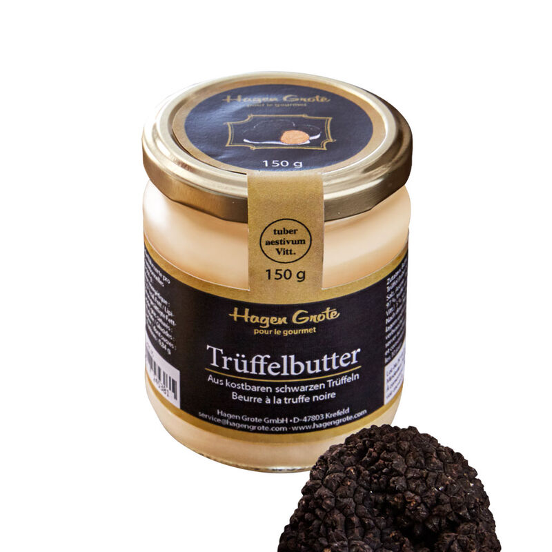 �berragende Tr�ffelbutter mit mit hohem Anteil von schwarzen Tr�ffeln