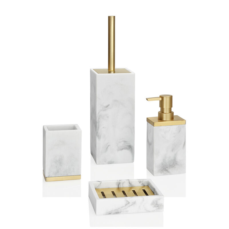 Praktischer Schmuck-Organizer in trendiger Marmoroptik mit Golddetails Bild 2