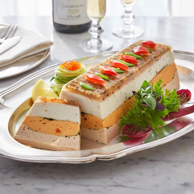 Bretonische Fischterrine verf�hrt in drei Schichten