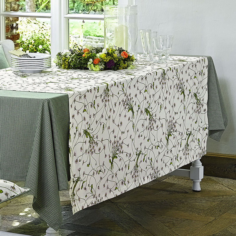 Tischdecke: Zart und doch robust - Ateliergefertigte G�nsebl�mchen-Tischw�sche