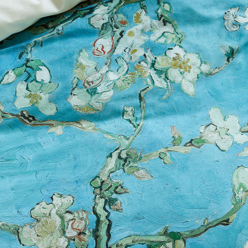 Luxuri�se Satin-Bettw�sche mit van Goghs Mandelbl�te Bild 3