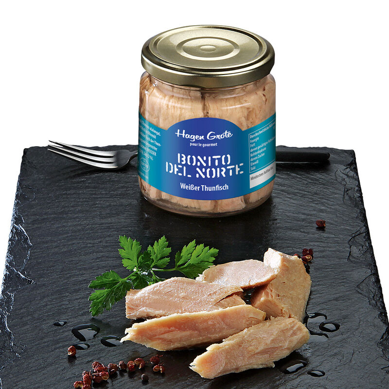 2 Gl�ser seltener wei�er Angelthunfisch Bild 2