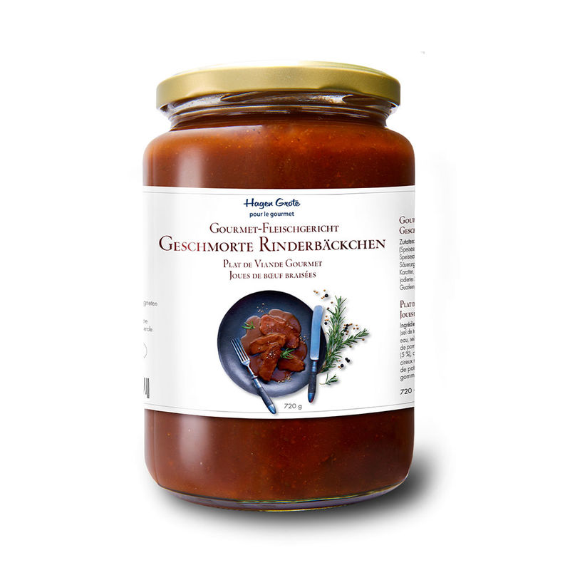 Gourmet Klassiker im Glas: Edle geschmorte Rinderb�ckchen minutenschnell zubereiten