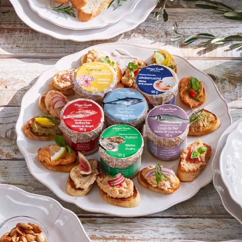 Feinste Edelfisch Crostini-Cremes, Set
