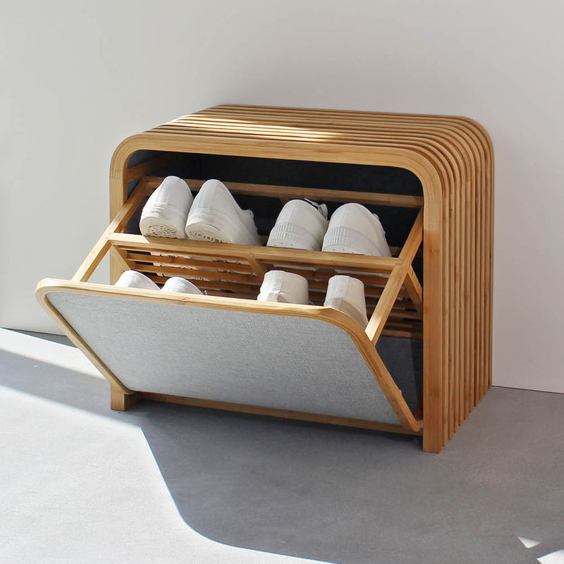Designer-Sitzbank mit Schuhschrank schafft nachhaltig Ordnung und Platz Bild 2