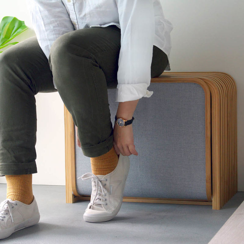 Designer-Sitzbank mit Schuhschrank schafft nachhaltig Ordnung und Platz Bild 3