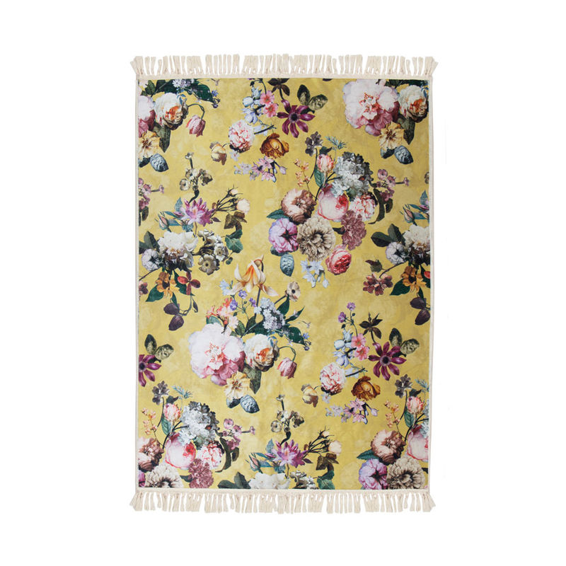 Hochwertiger Teppich mit romantischem Rosenmotiv