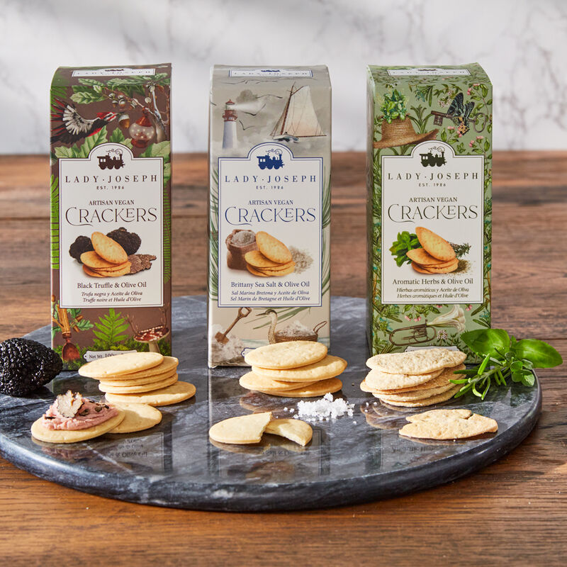 Unwiderstehlich: Von Hand hergestellte vegane Cracker im 3er Set
