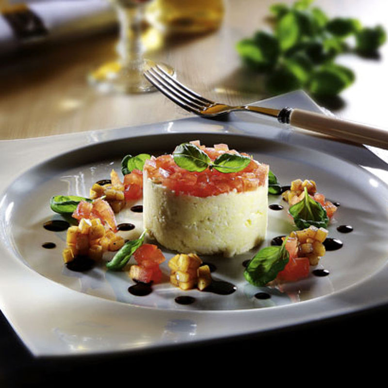 Stockfischp�ree (Brandade de morue) mit Tomatenconcass�e