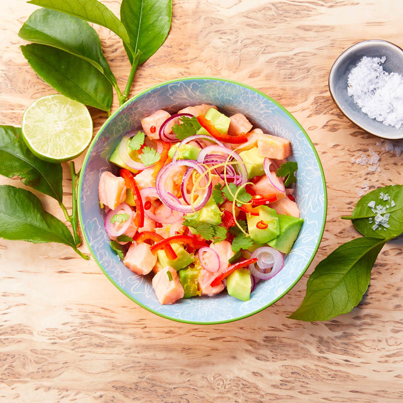 Lachs-Avocado-Ceviche
