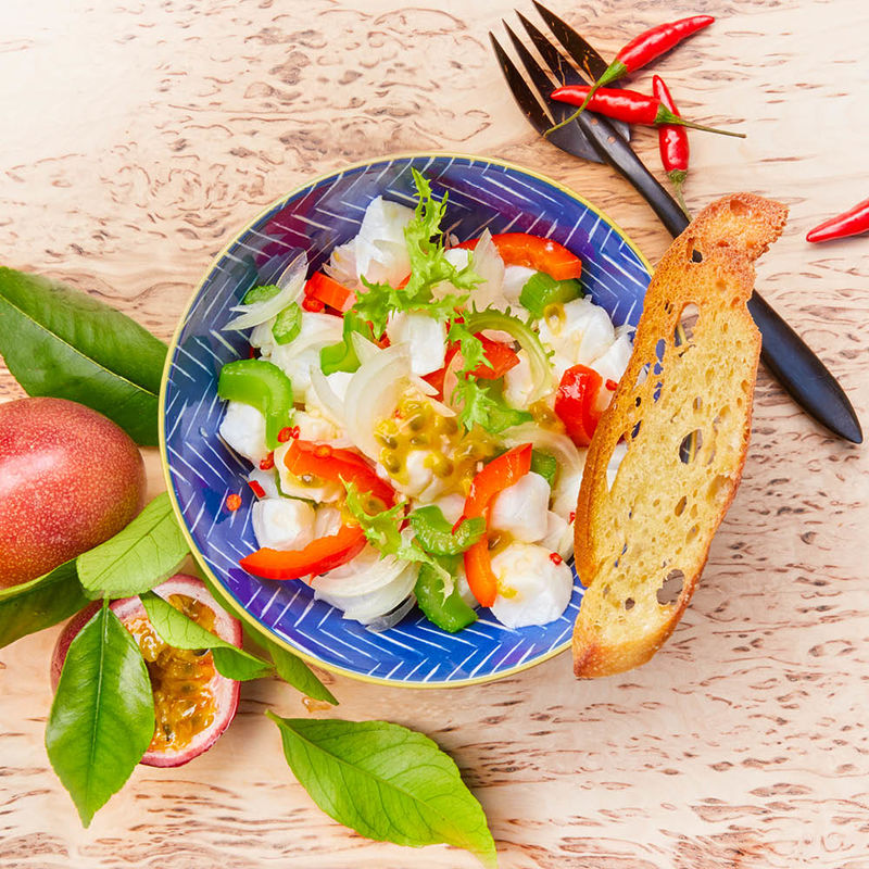 Passionsfrucht-Ceviche