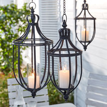 H�nge-Windlichter im Set setzen stimmungsvolle Akzente