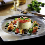 Stockfischp�ree (Brandade de morue) mit Tomatenconcass�e